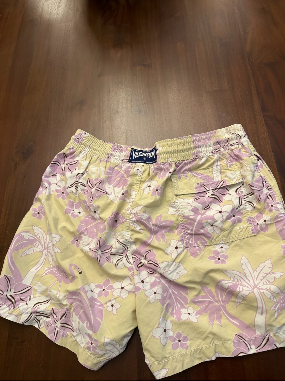 VILEBREQUIN Flower Power Swim Shorts in Pale Yellow & Lavender - Picture 3 of 7
